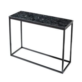 Consolă cu blat din granit și structură neagră RGE, lungime 100 cm, negru