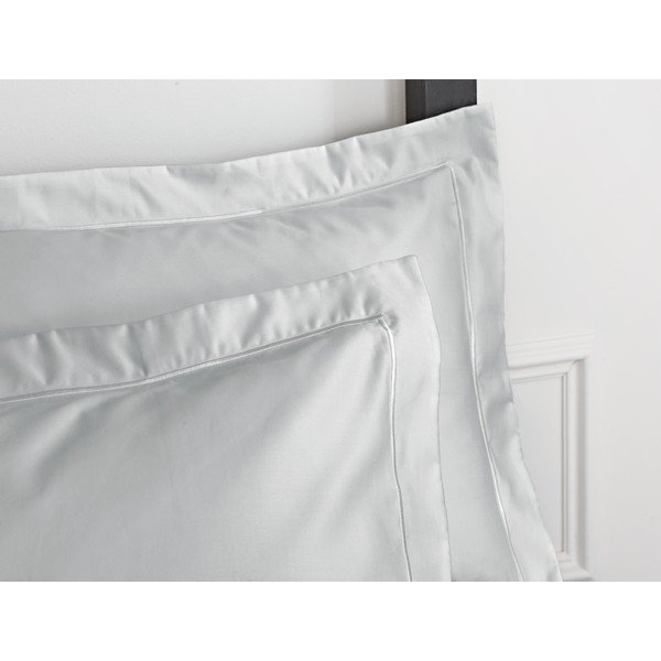 Față de pernă din bumbac satinat Bianca Oxford Luxury, 50 x 75 cm, gri-image-1