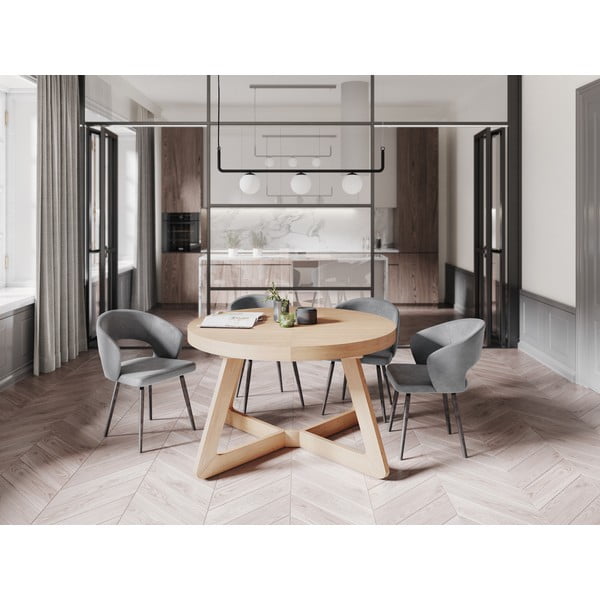 Măsuță auxiliară cu picioare din lemn de stejar Windsor & Co Sofas Bodil, ø 130 cm-image-1