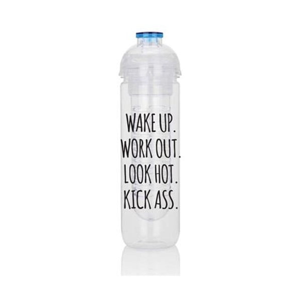 Sticlă cu mesaj motivațional, cu sită pentru fructe, XD Design Work Out, 500 ml