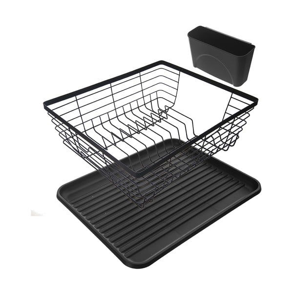 Scurgător de vase negru din metal 36x30,5 cm Radka – Orion-image-4