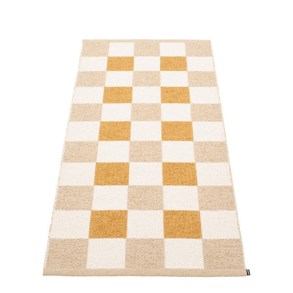 Covor tip traversă pentru interior și exterior galben ocru/bej 70x160 cm Pix Vanilla Ochre – Pappelina