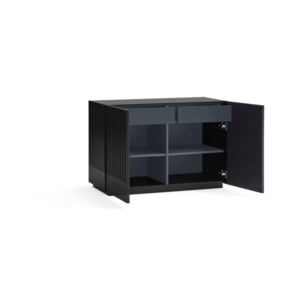 Comodă neagră joasă 100x70 cm Doric – Teulat-image-3