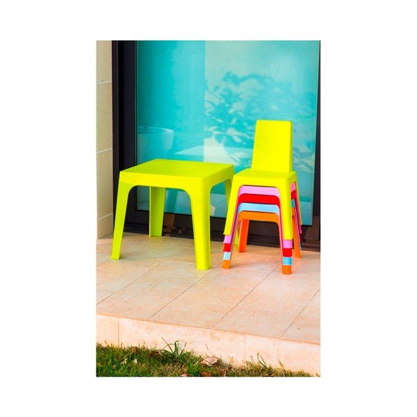 Set grădină pentru copii 1 masă și 2 scaune Resol Julieta, albastru-image-3