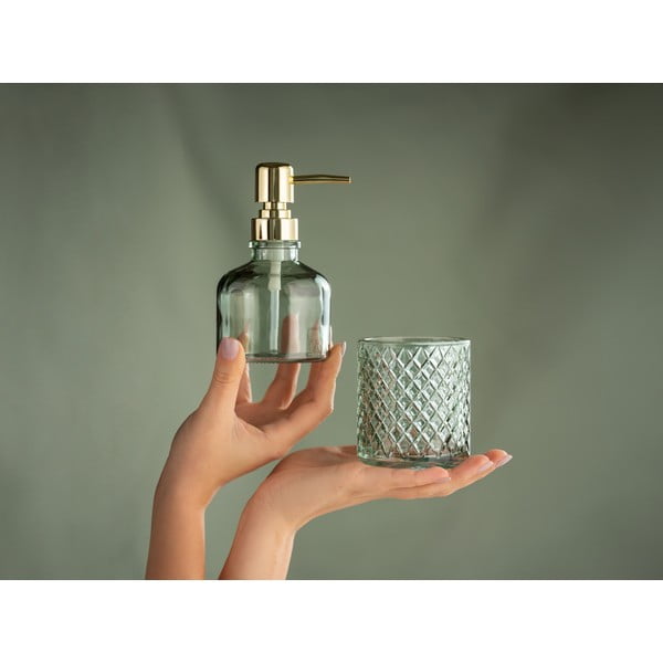 Suport pentru periuța de dinți verde mentă din sticlă Atessa – Wenko-image-1