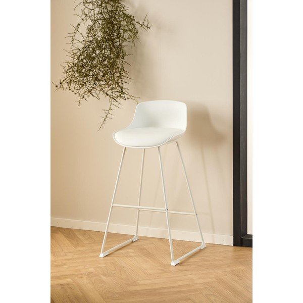 Scaun de bar alb (înălțime șezut 76 cm) Tina – Actona-image-2
