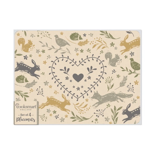 Set 4 suporturi pentru farfurie 29x21 cm Woodland - Cooksmart ®-image-2