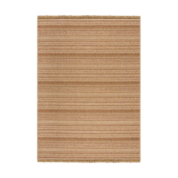 Covor pentru exterior și interior în culoare naturală 120x170 cm Farah Stripe – Flair Rugs