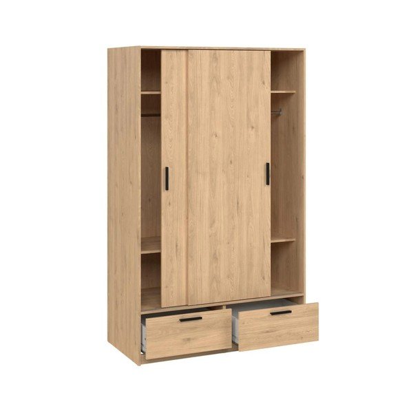 Șifonier cu  aspect de lemn de stejar cu ușă glisantă 121x200 cm Line – Tvilum-image-3