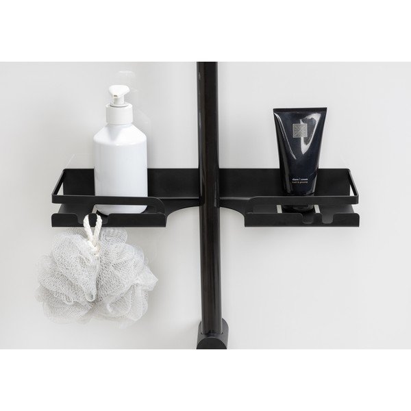 Raft pentru baie negru autoadeziv din oțel inoxidabil Altarella – Wenko-image-1