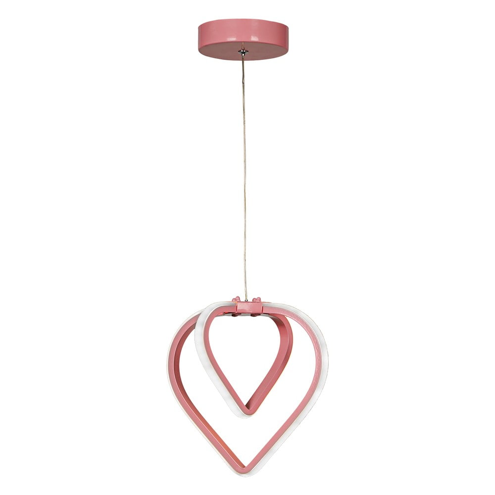 Lustră roz LED din metal ø 22 cm Sevinc – Squid Lighting