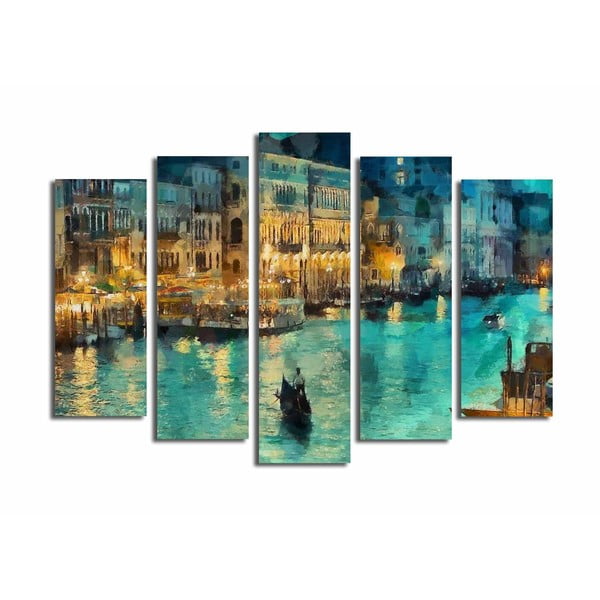 Tablou din 5 piese Venice – Wallity