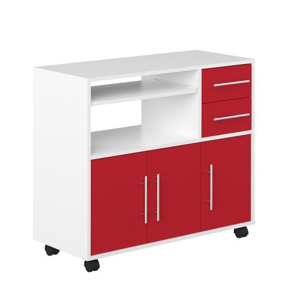 Comodă cu roți Symbiosis Marius, roșu-image-2