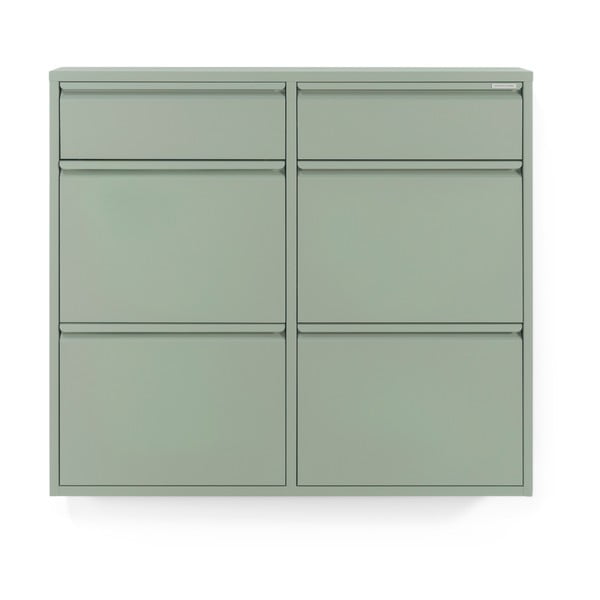 Pantofar verde prăfuit cu deschidere înclinată din metal 98x86x15 cm Billy – Spinder Design-image-3