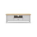 Comodă TV  alb/natural din lemn de pin 158x53 cm Misti – Marckeric