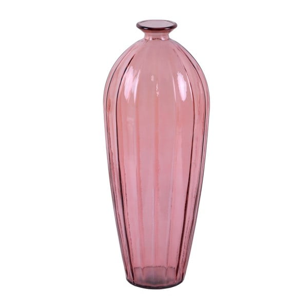 Vază din sticlă reciclată Ego Dekor Etnico, 56 cm h, roz