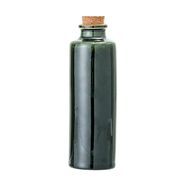 Sticlă din gresie ceramică cu dop Bloomingville Joelle, 650 ml, verde închis