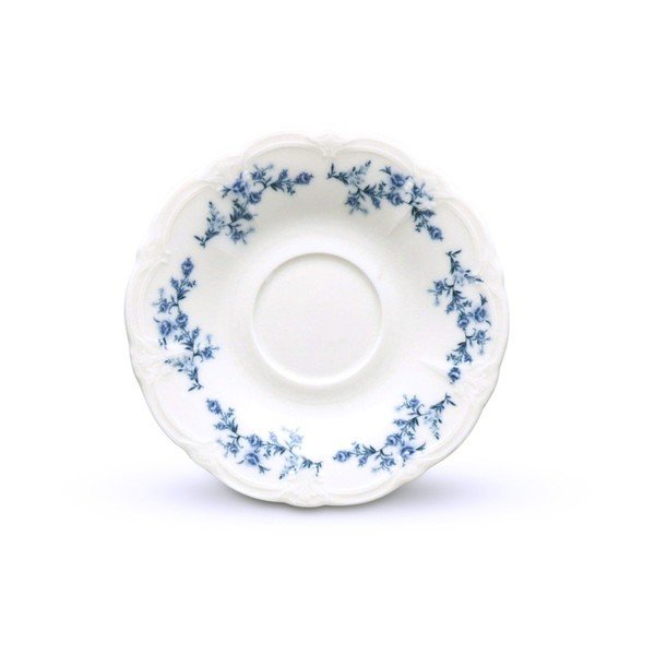 Farfurioară albă/albastră din porțelan ø 12 cm Retro – BonBistro