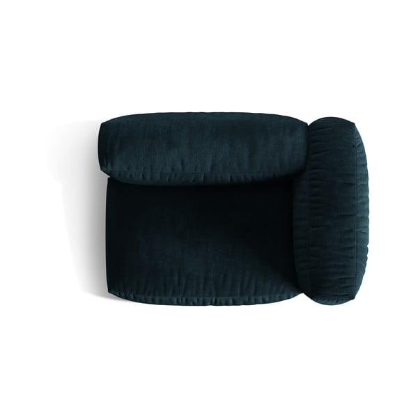 Modul pentru canapea modulară albastru închis cu tapițerie din catifea (cu colț pe partea dreaptă) Martina – Micadoni -image-4