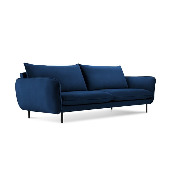 Canapea albastră cu tapițerie din catifea 230 cm Vienna – Cosmopolitan Design