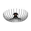 Plafonieră neagră cu abajur din metal ø 56 cm Aspendos – Opviq lights