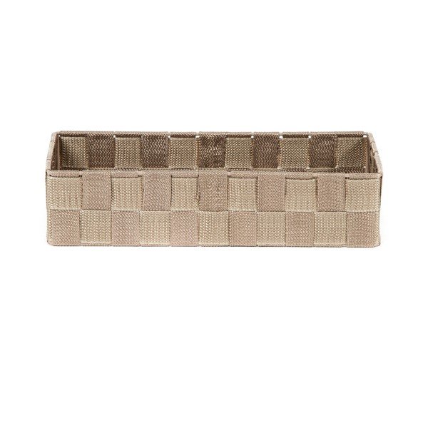 Organizator pentru baie Compactor Stan, 30 x 12 cm, maro deschis