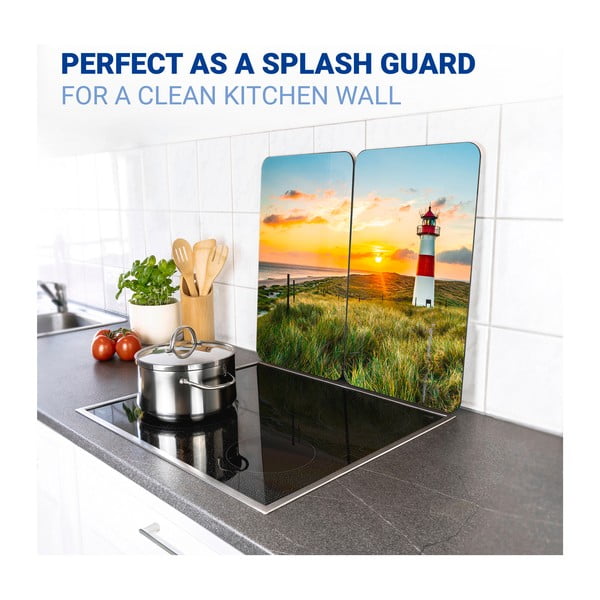 Protecții de aragaz 2 buc. din sticlă temperată 52x30 cm Lighthouse - Maximex-image-4