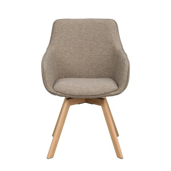 Set de scaune de sufragerie bej 2 buc. tapițat Alison – Rowico-image-3