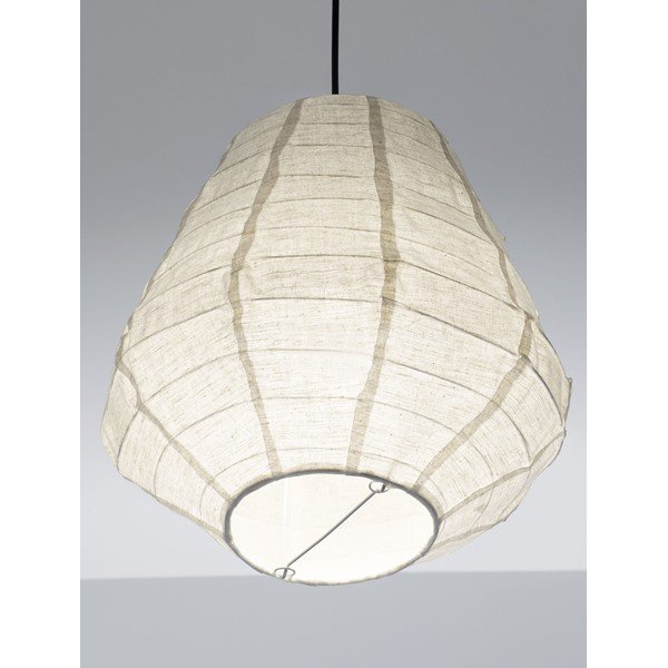 Lustră albă din in ø 36 cm Linnet – Nova Luce-image-1