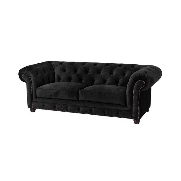 Canapea Max Winzer Orleans Velvet,216 cm, 216 cm, negru-image-1