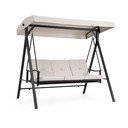 Balansoar de grădină gri antracit/bej din metal Taurus – Bizzotto
