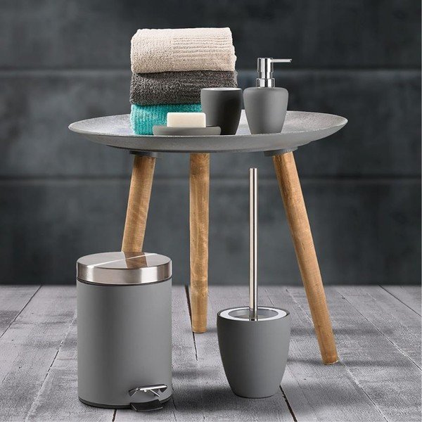 Coș de gunoi cu pedală Zone Confetti, 3 l, gri-image-1