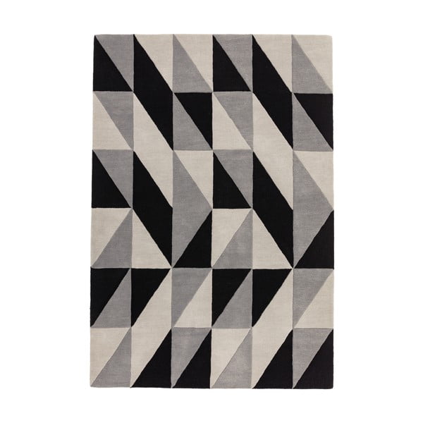 Covor Asiatic Carpets Flag, 160 x 230 cm, gri-negru