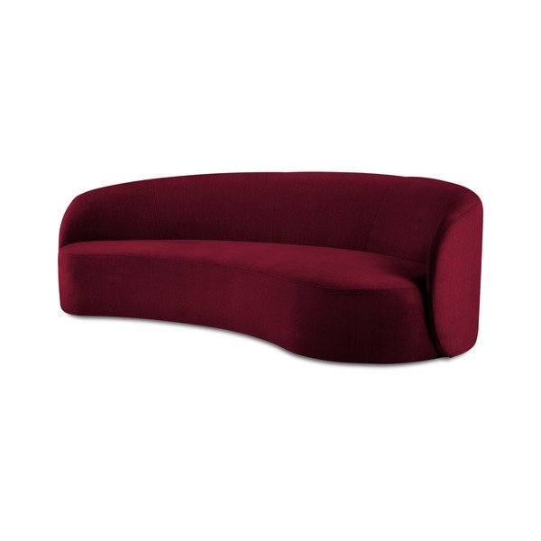 Canapea asimetrică din catifea Mazzini Sofas Debbie, colț dreapta, roșu închis-image-2