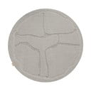 Covor gri rotund din lână ø 133 cm Morphic Organica – Agnella