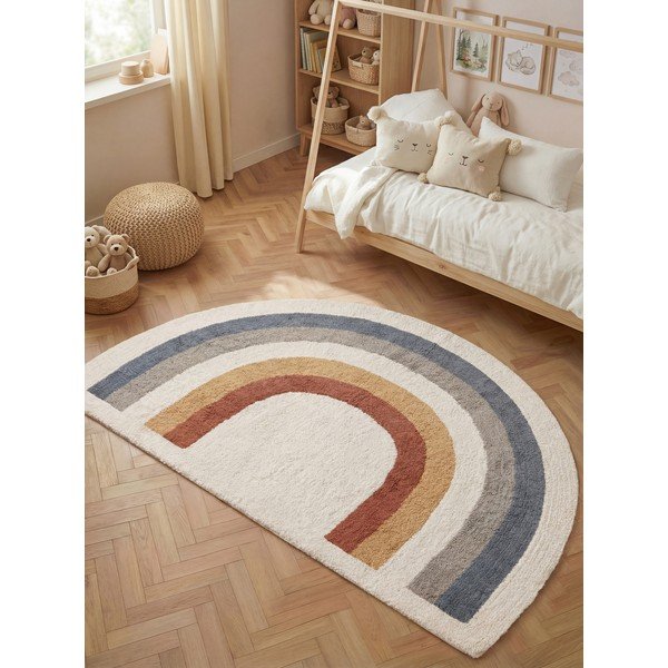 Covor pentru copii crem lavabil/țesut manual din bumbac 140x200 cm Snuggle Riva – Hanse Home-image-1