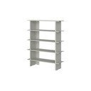 Bibliotecă gri deschis din metal 120x156x37 cm Hes – noo.ma