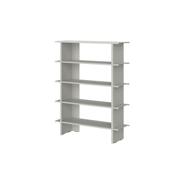 Bibliotecă gri deschis din metal 120x156x37 cm Hes – noo.ma