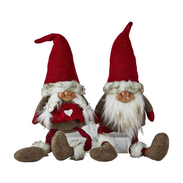Set 2 figurine decorative pentru Crăciun KJ Collection, 57 cm