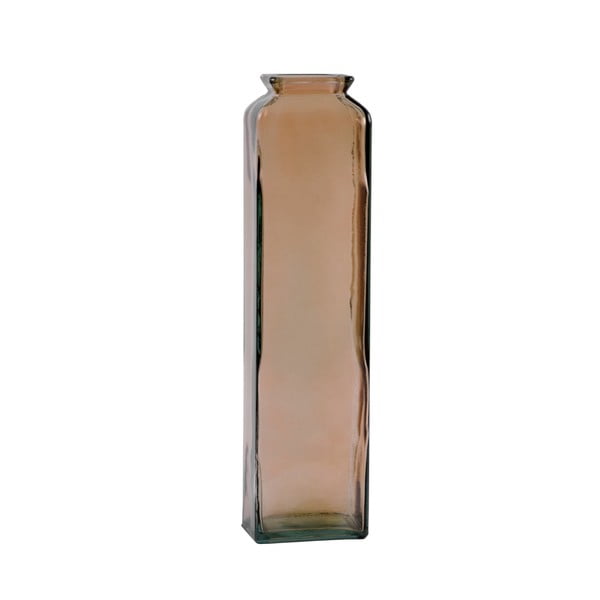 Vază din sticlă reciclată Ego Dekor Lisa, înălțime 55 cm, maro