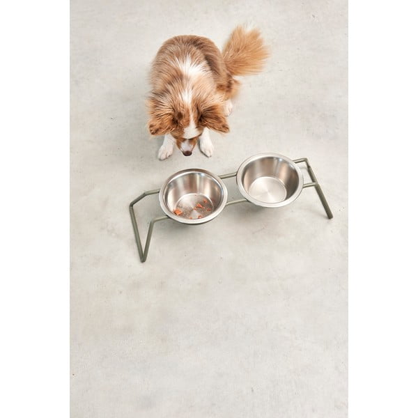 Set boluri cu suport pentru câini din oțel inoxidabil Cena Grollive M – MiaCara-image-3