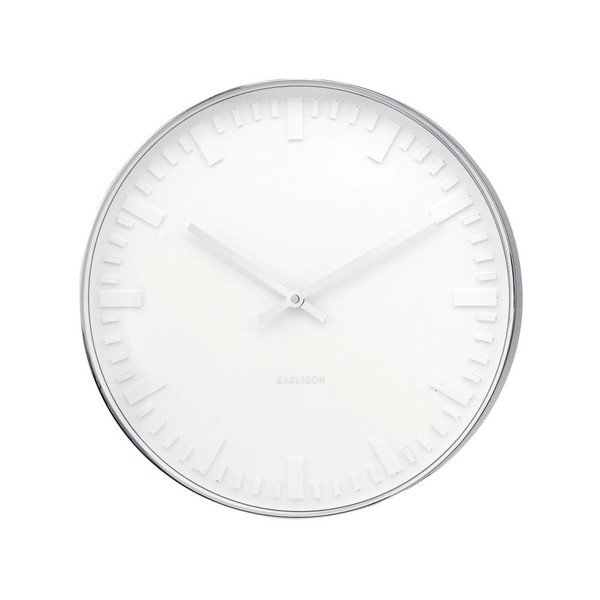 Ceas de perete Present Time Mr. White Steel-image-1