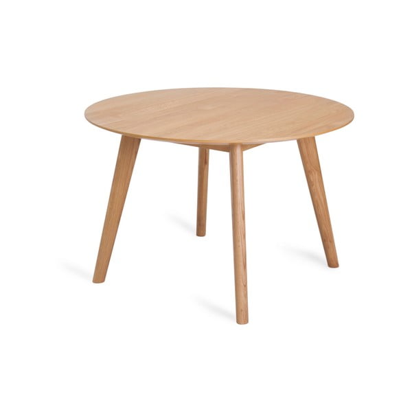 Masă de dining rotundă cu aspect de lemn de stejar ø 115 cm Rho – Unique Furniture
