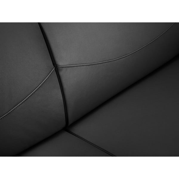 Canapea din piele Windsor & Co Sofas Neso, 175 x 90 cm, gri închis-image-1