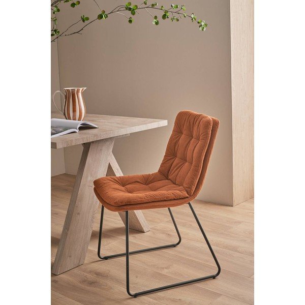 Scaune de dining maro coniac 2 buc. tapițate Beond – Ellos Home-image-1