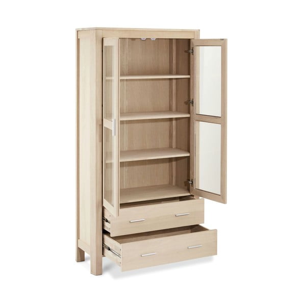 Vitrină în culoare naturală cu aspect de lemn de stejar 100x190 cm Paris – Furnhouse-image-2