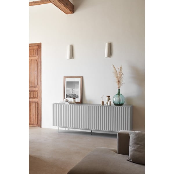 Comodă gri joasă 211x80 cm Sierra – Teulat-image-1