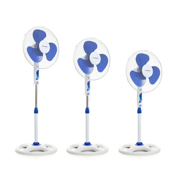 Ventilator cu stativ InnovaGoods, ø 40 cm, alb-albastru-image-2