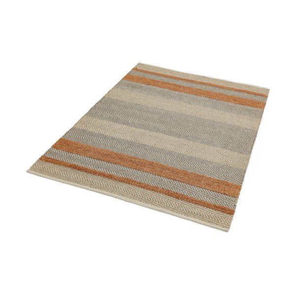 Covor Asiatic Carpets Fields, 160 x 230 cm, taupe-portocaliu-image-2