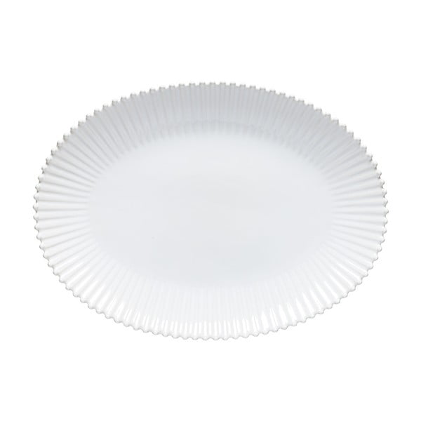 Platou de servire alb din gresie 37x51 cm Pearl – Costa Nova
